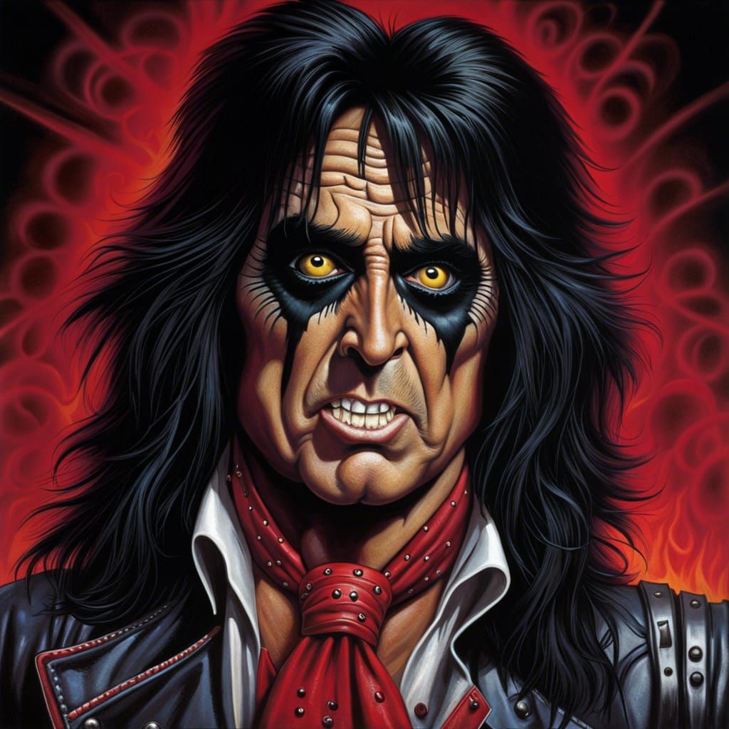 Alice Cooper Portrait in Edmiston Style
