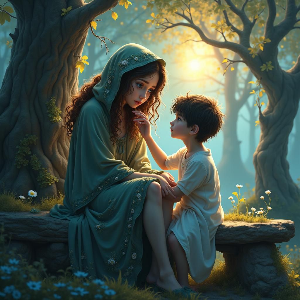 Comfort in a Mystical Forest: Matte Painting