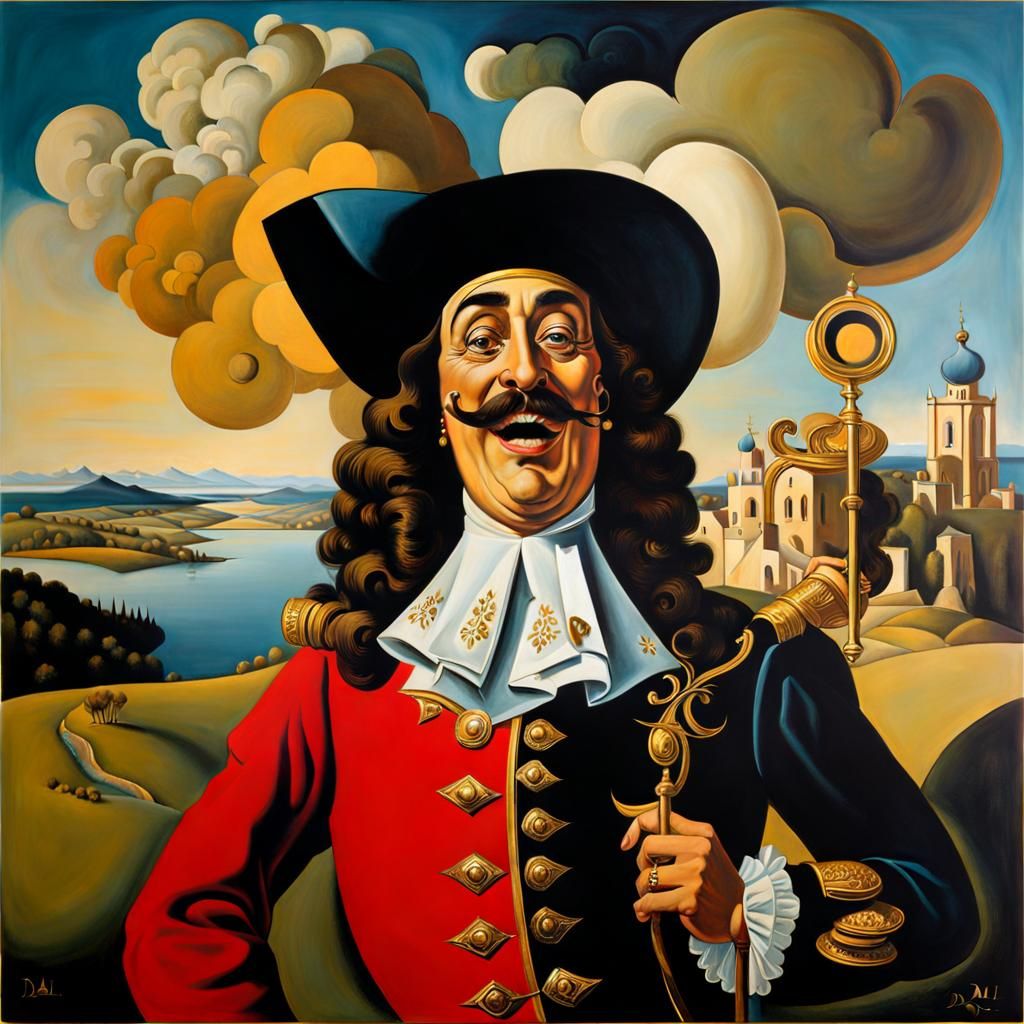 Laughing Cavalier in Surrealist Style