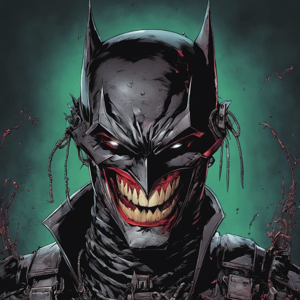 Batman Who Laughs Portrait: Vibrant and Sinister
