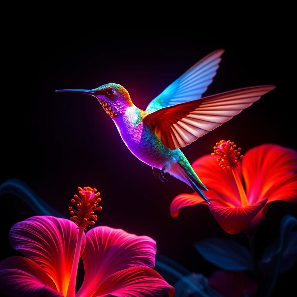 Little luminous hummingbird,