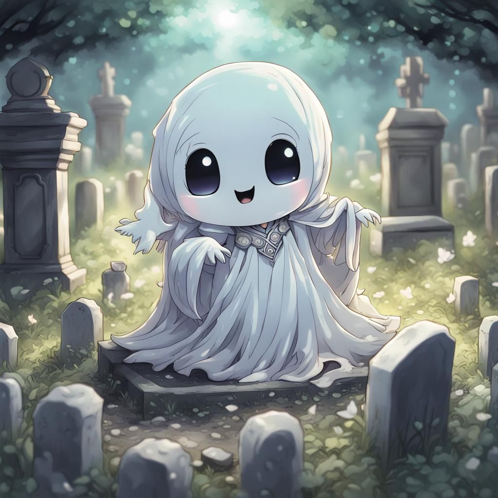 Ghost on a graveyard