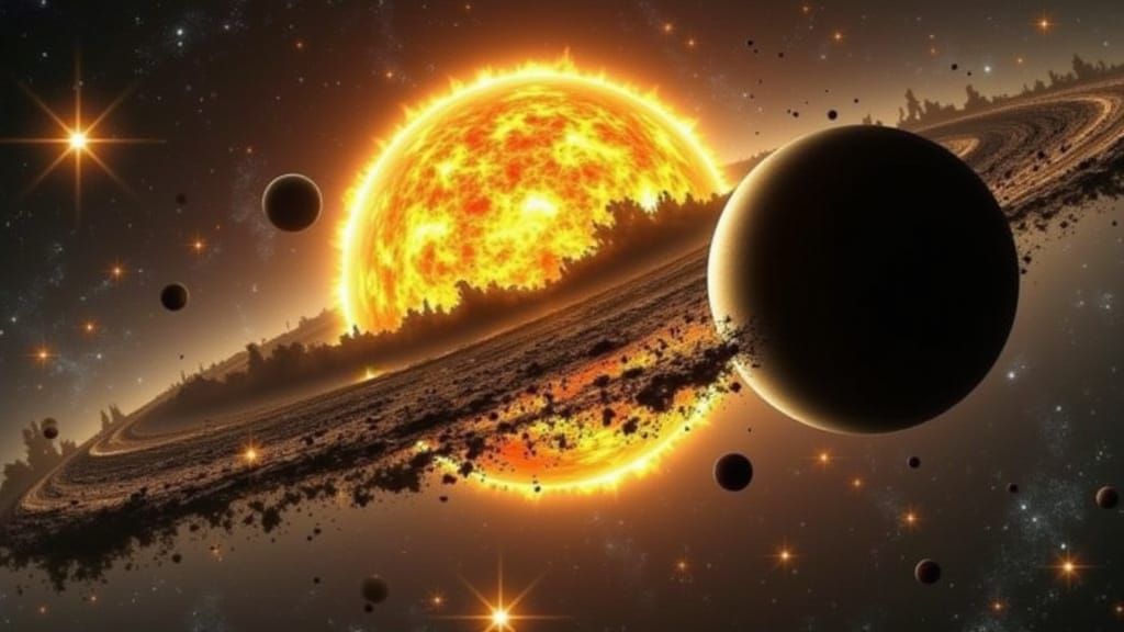 Exploded Planet Debris Obscures Distant Star