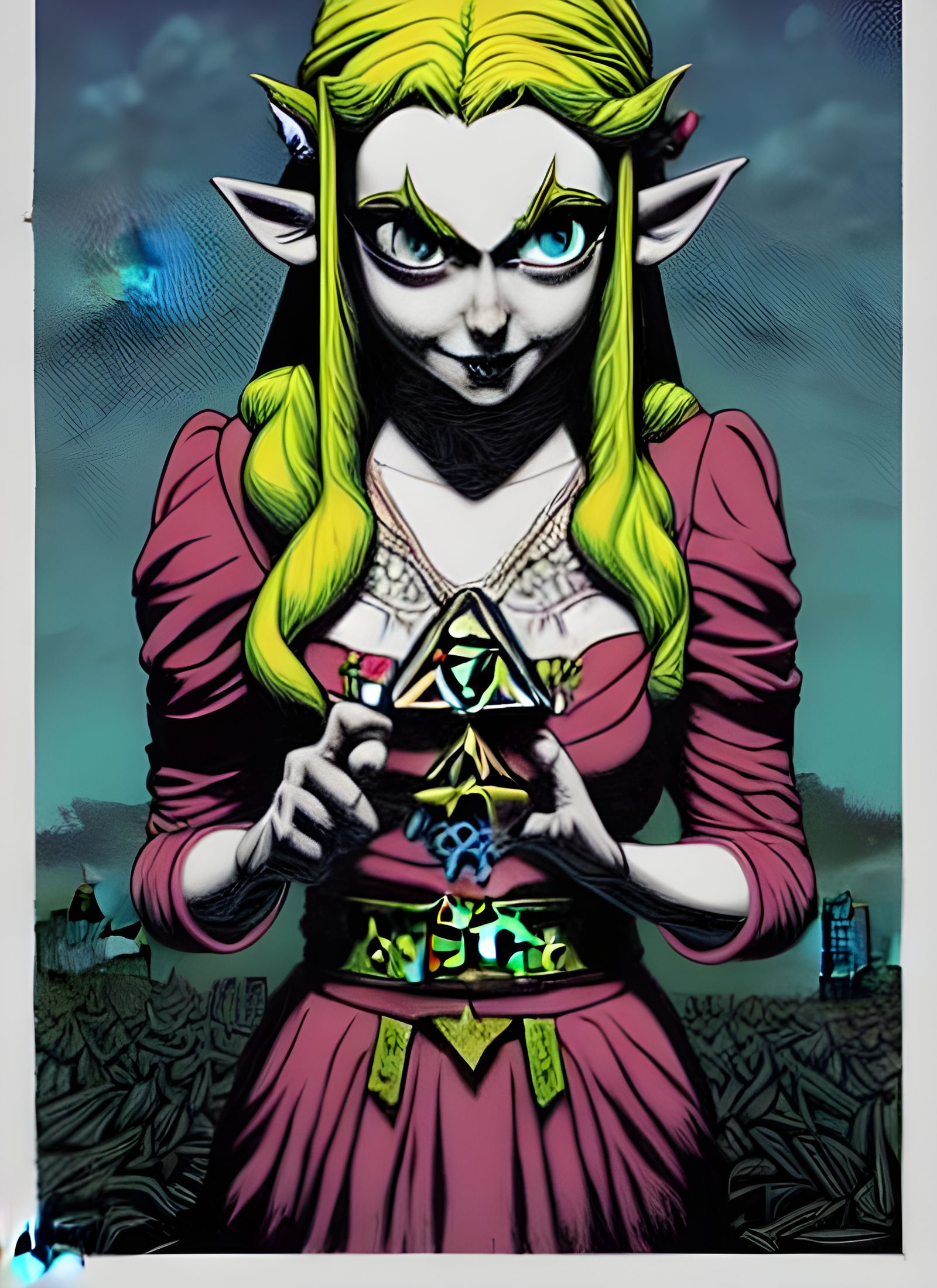 Zelda Artwork Inspired by Burton and Banksy