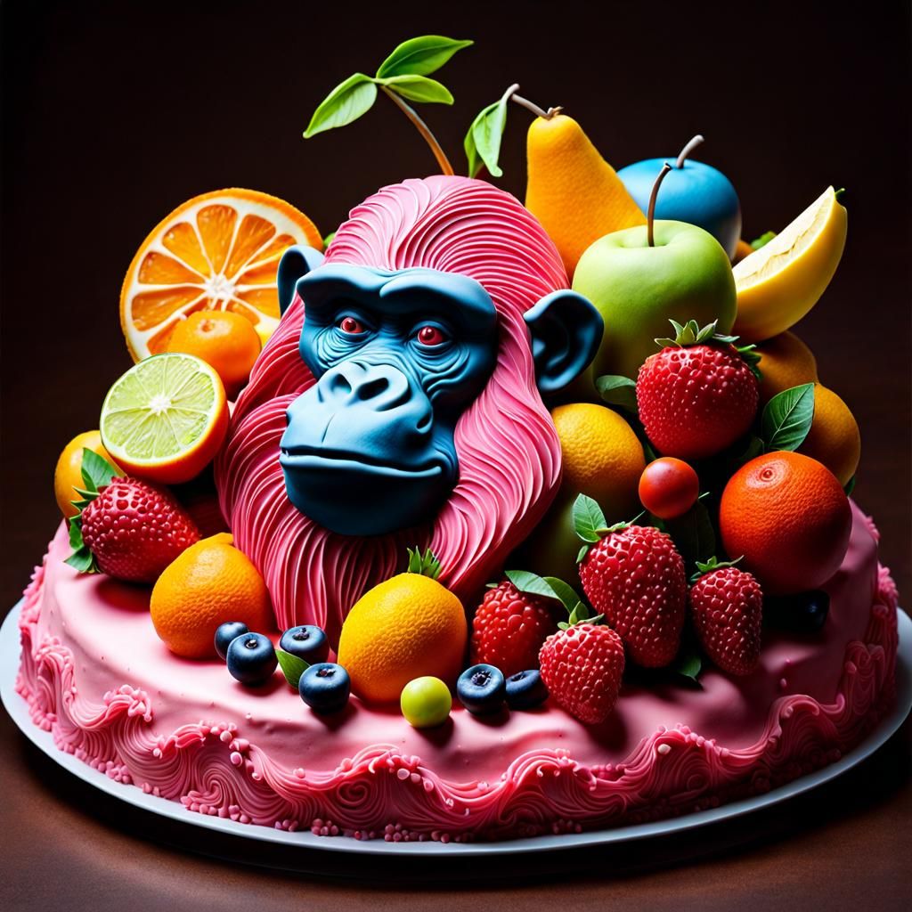 Ape Cake Food Sculpture in Heidelberg School Style