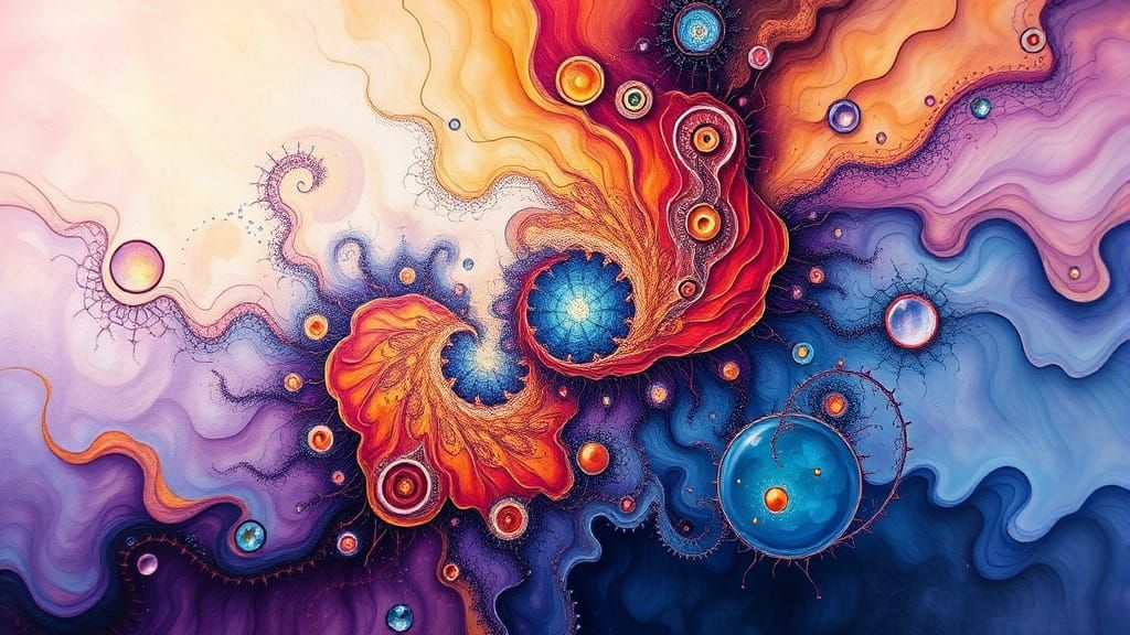 Surrealistic Beauty in Gradient Hues