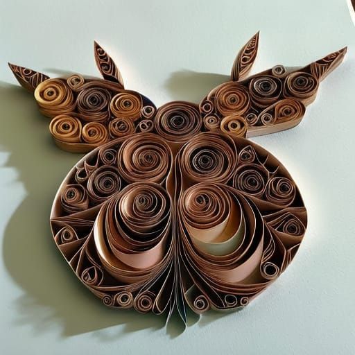 Intricate Paper Quilling Owl Inspired by Bosch