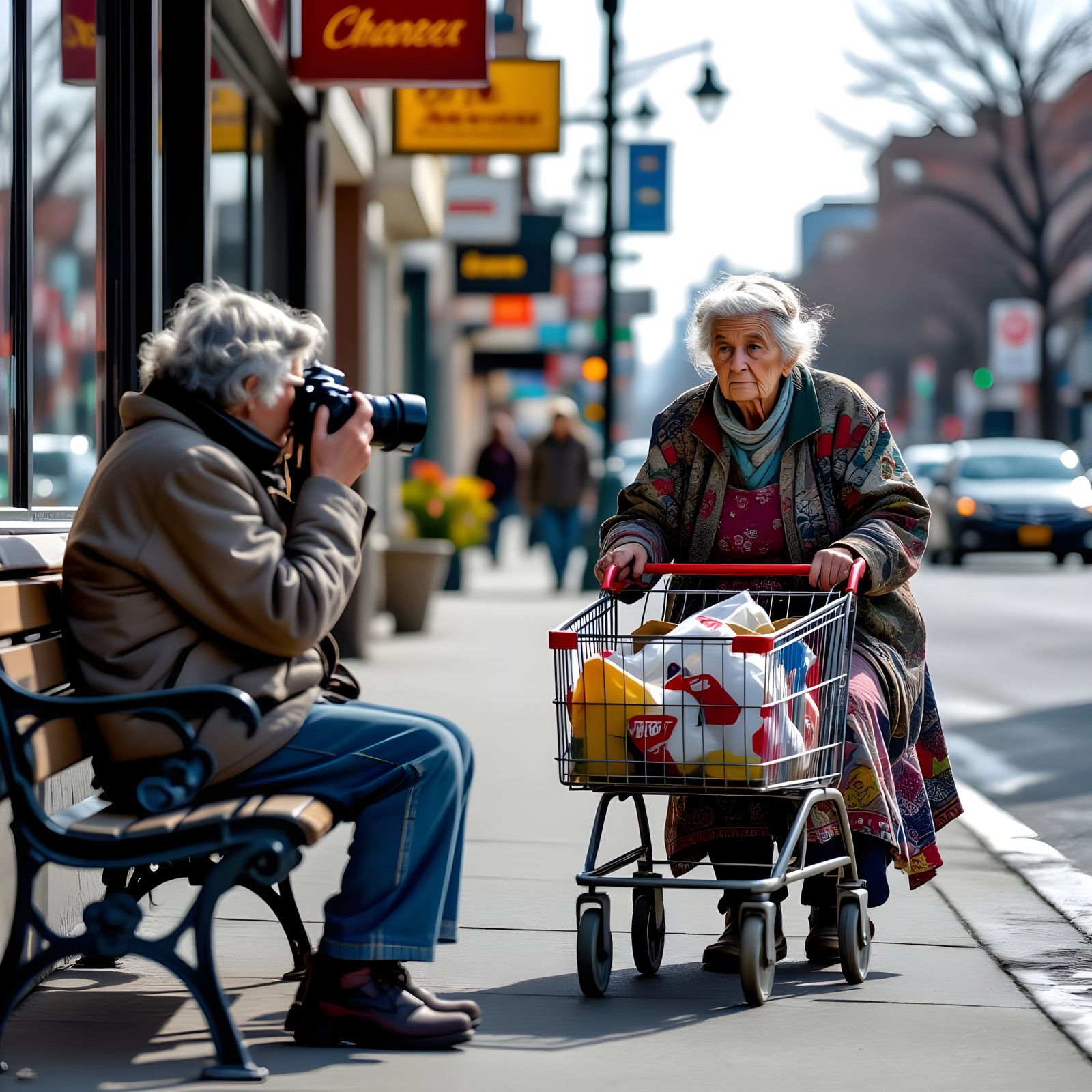 Hyperrealistic Street Scene in Calgary