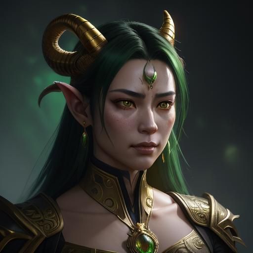 Yellow Dragon Portrait in Detailed Splash Art Style