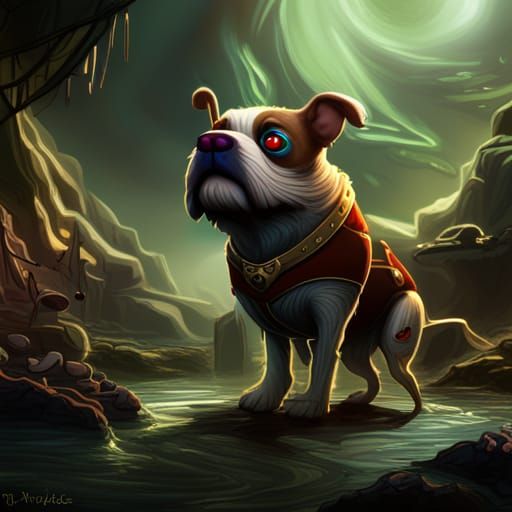 Fantastical Matte Painting of Mr Pickles Dog