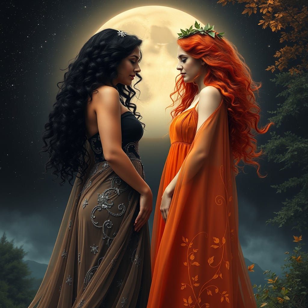 Ethereal Goddesses Embark in a Dance of Desire and Hatred