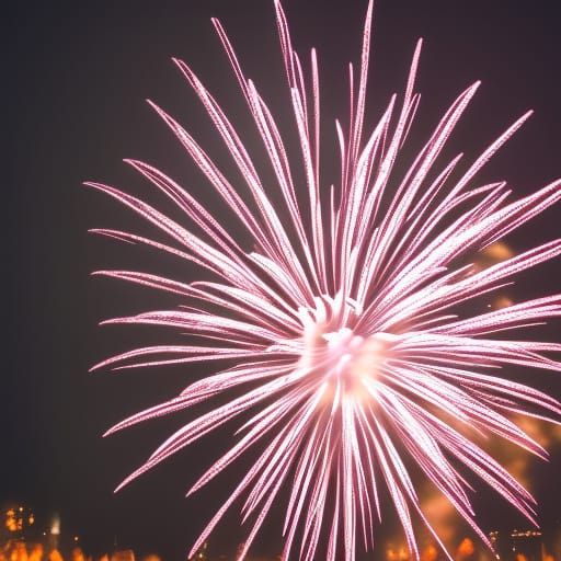 Colorful Fireworks Display at Night