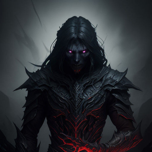 Ethereal Shadow Warrior in Dark Fantasy