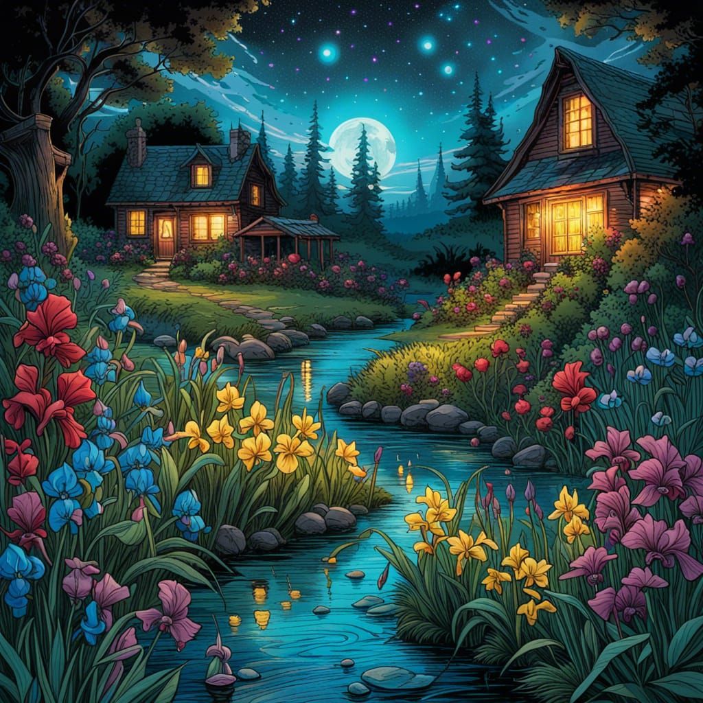 Cottagecore Home in Enchanted Flower Meadow