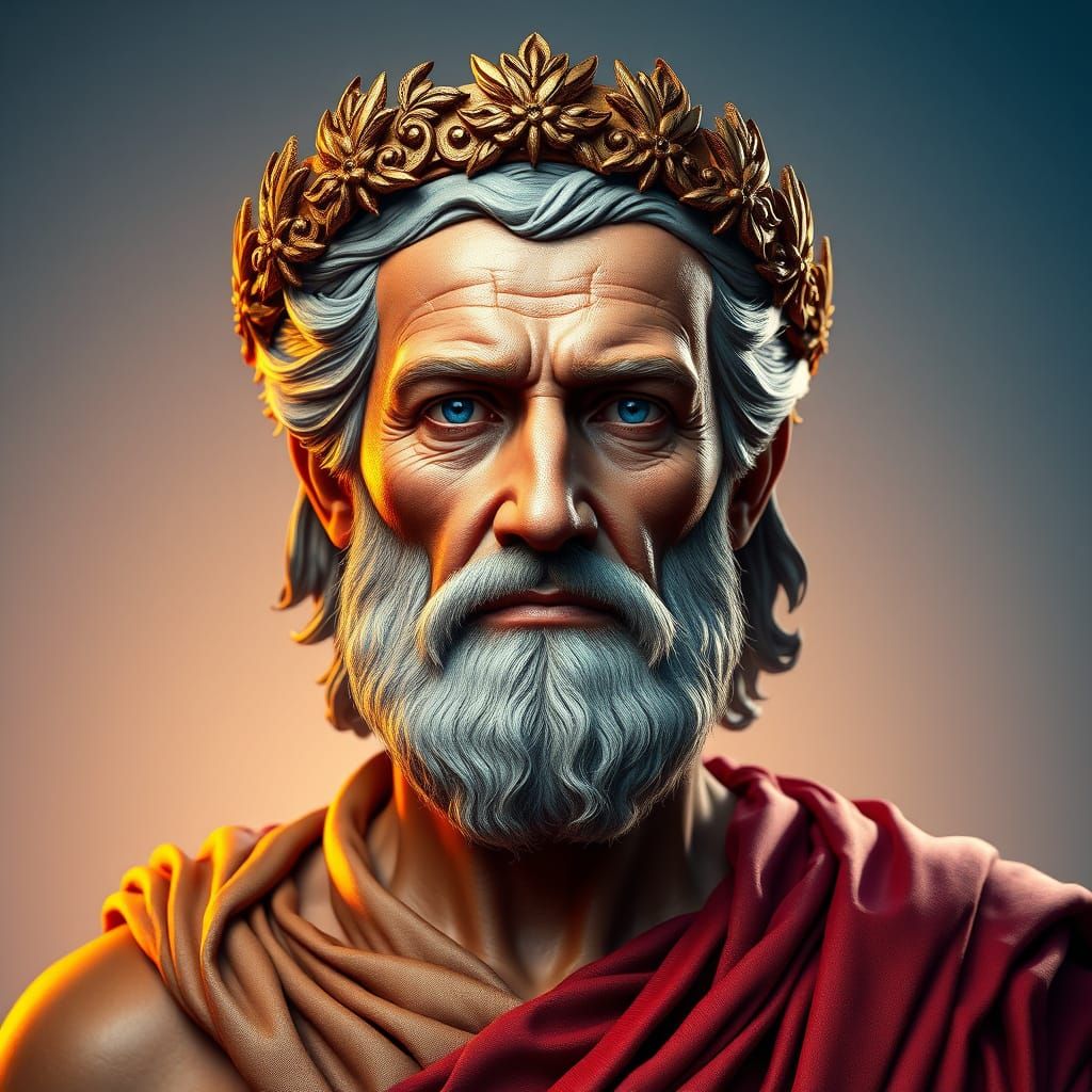 Greek Politician Portrait in Classical Style