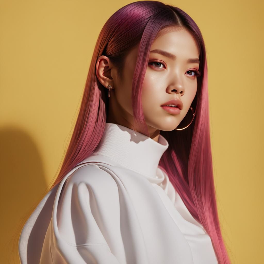 Illuminated Portrait of Jennie in Digital Art Style