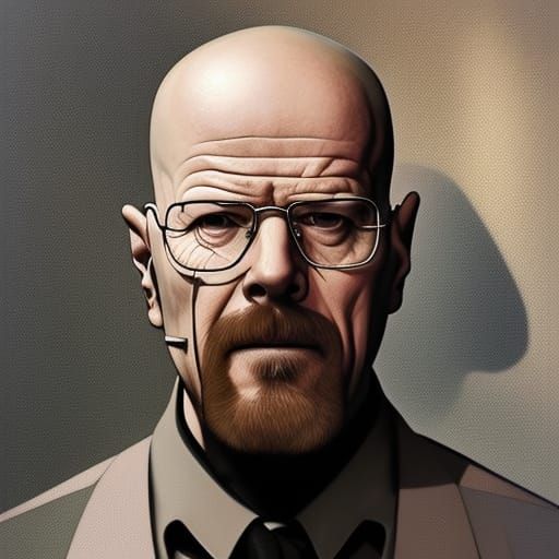 Heisenberg Portrait in Modern Digital Art Style