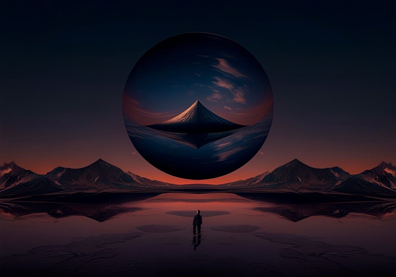 Achromatic Anamorphic Illusion of a Timeless Place