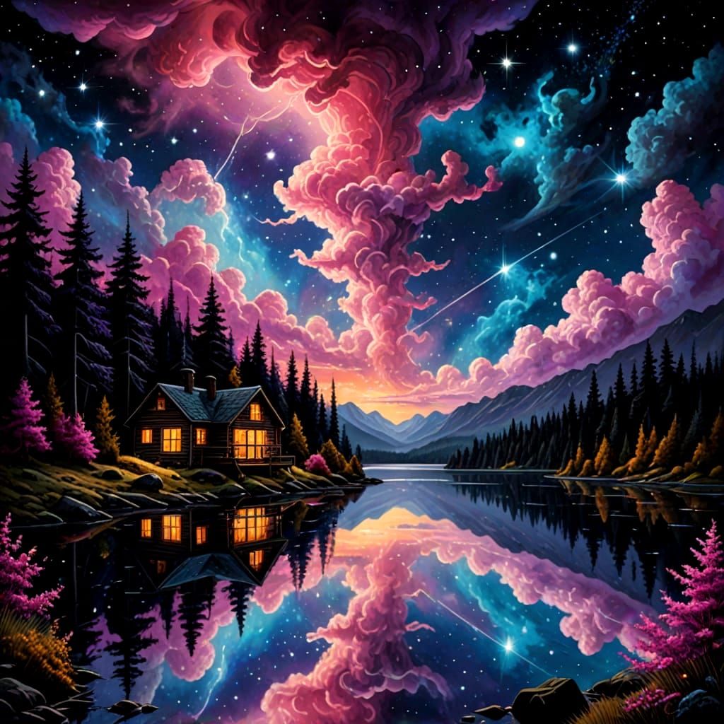 Breathtaking Cosmic Skies with Radiant Stars and Shimmering ...