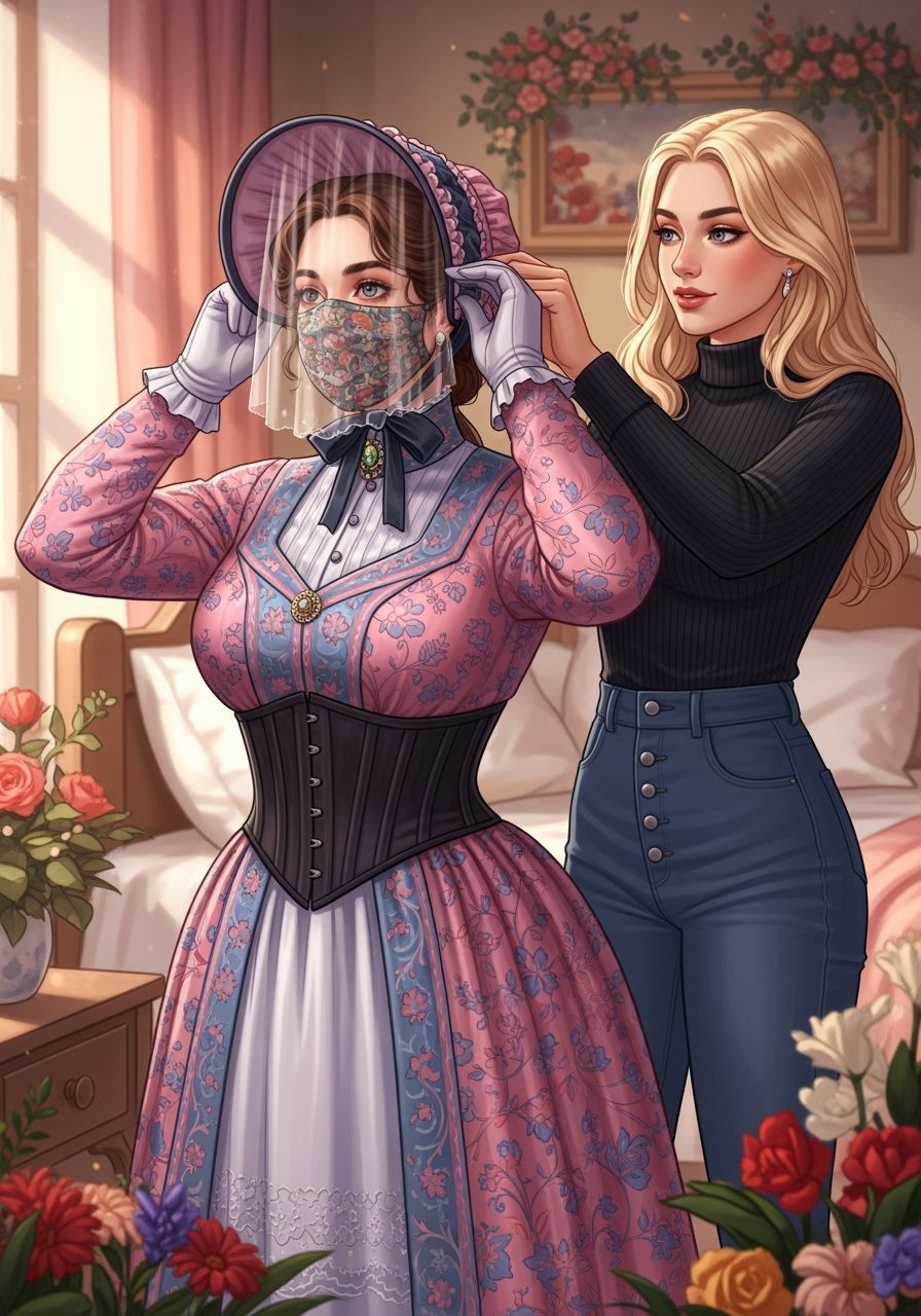Victorian Era Fashion in Impressionist Style