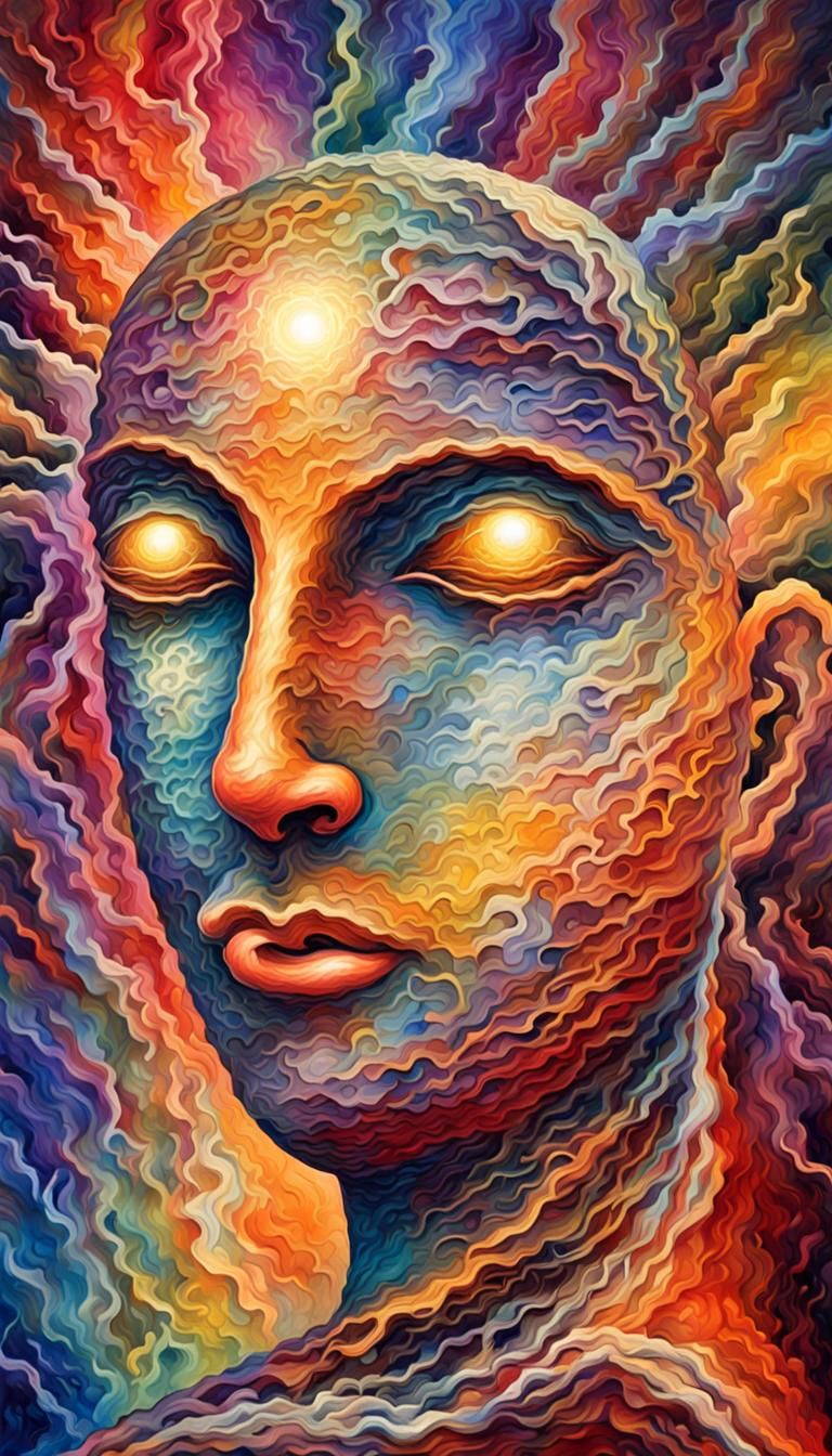 Intricate Patterns of Light Emanating from the Mind