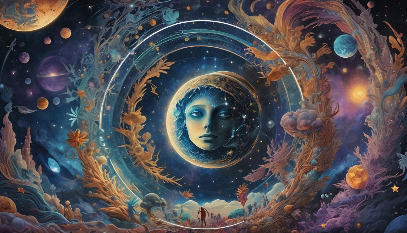 Celestial Takeover of Earth: Holographic Astral Illustration