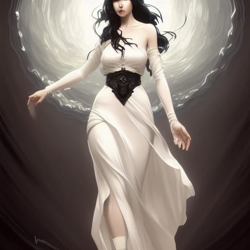 Ethereal Ghost Girl Portrait in Volumetric Lighting