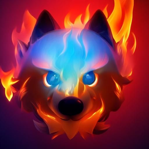 Smiling Firefox in Flames: Hyperdetailed Splash Art