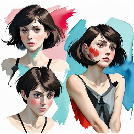 Impressionist Gouache Painting with Thick Brush Strokes