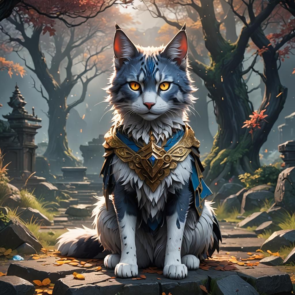 Anime Swiftpaw Crying Alone: Detailed Matte Painting