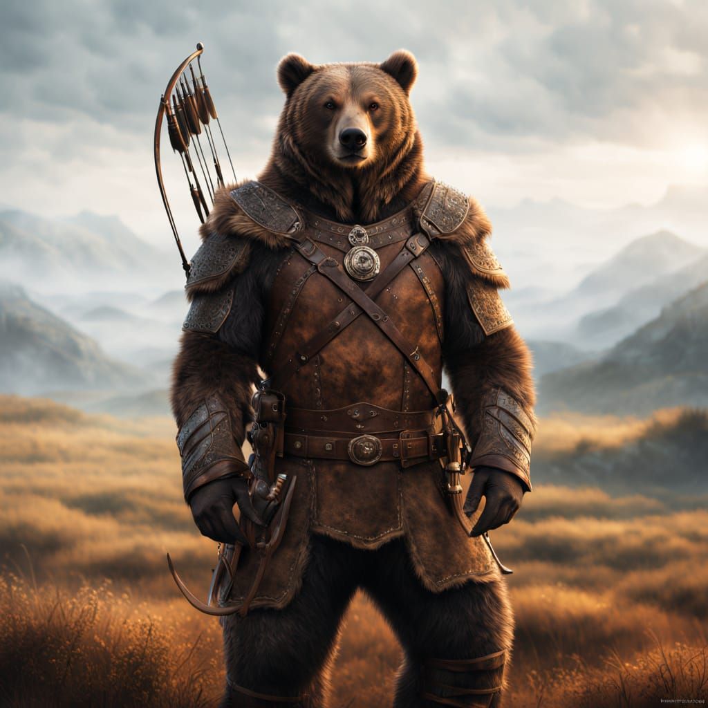 Fantasy Plains Hunter: Kodiak Jack Bear Hybrid in Hyper Real...