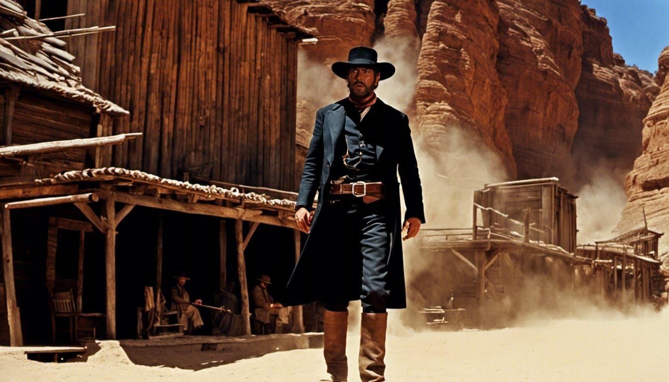 Spaghetti Western Duel Scene in Technicolor