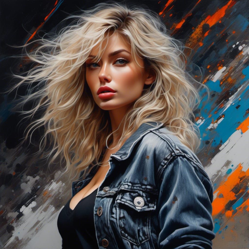 Hyperrealistic Portrait of Woman in Noir Gothic Style