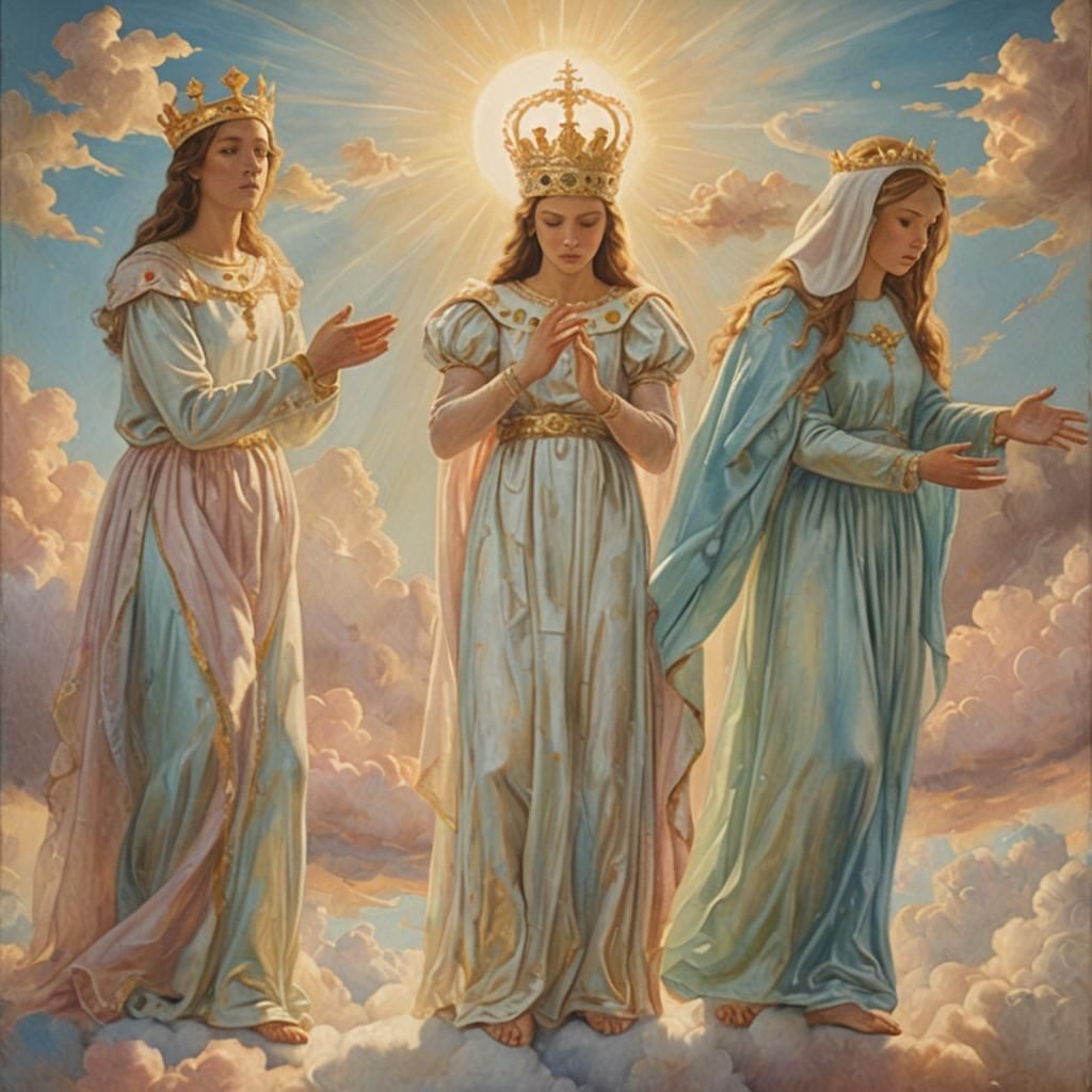 Surreal Christian Art: Crown, Tiara, and Halo