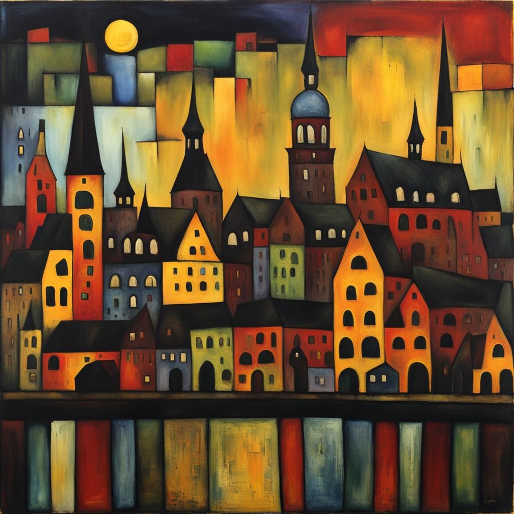 Hamburg Speicherstadt in Burton and Klee Style