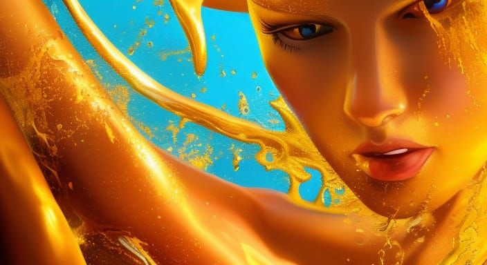 Dangerous Sea of Gold: Hyperrealistic Concept Art