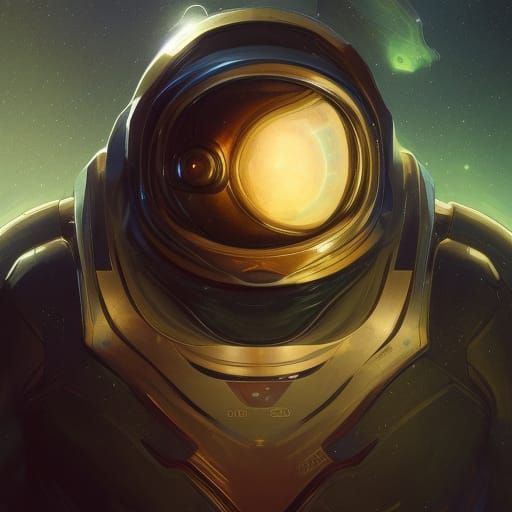 Detailed Space Turtle Portrait in Digital Art Style