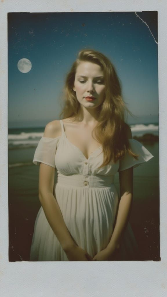 Enigmatic Tarot Reader Under Blue Moonlight