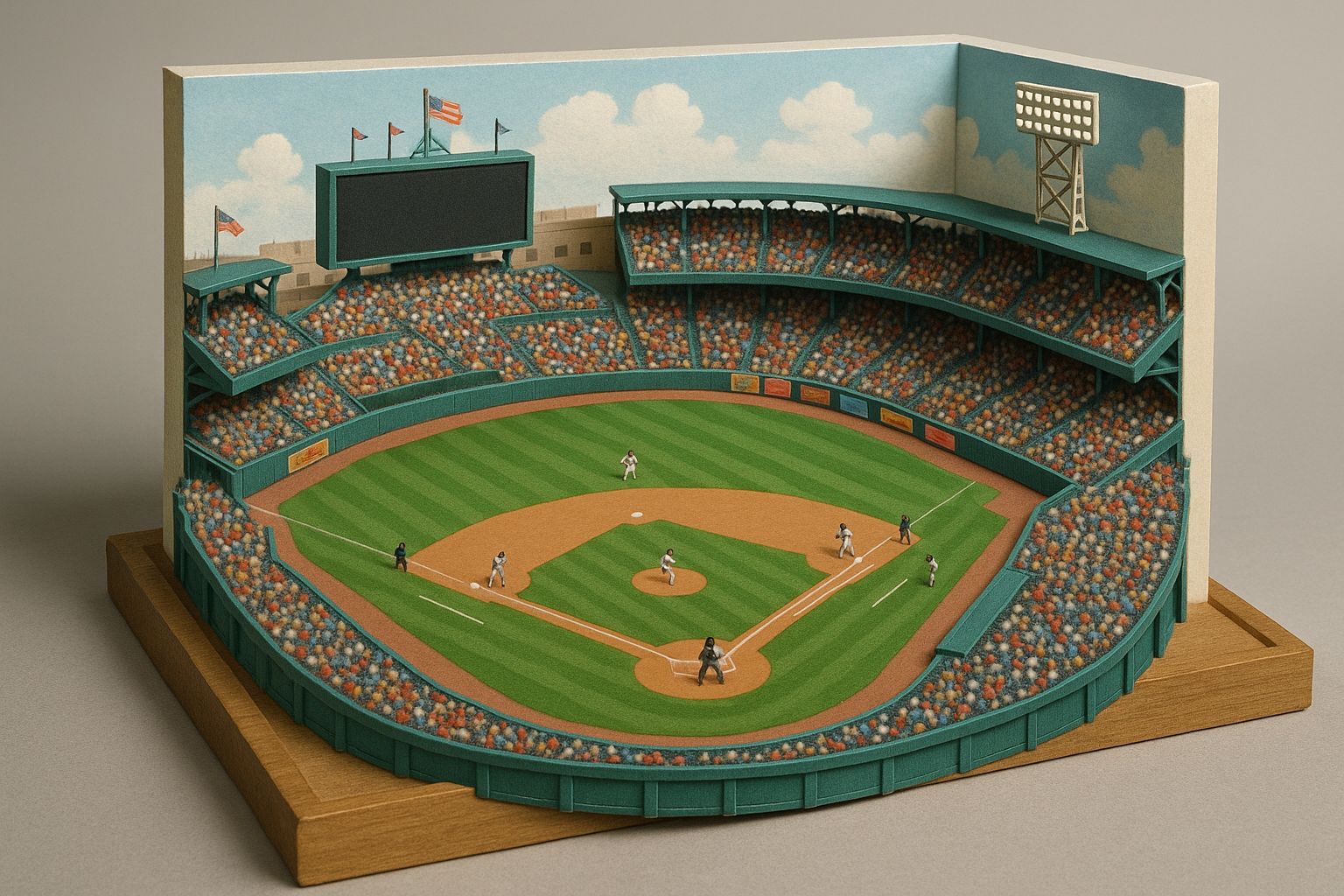 Fabulous Baseball Stadium Diorama