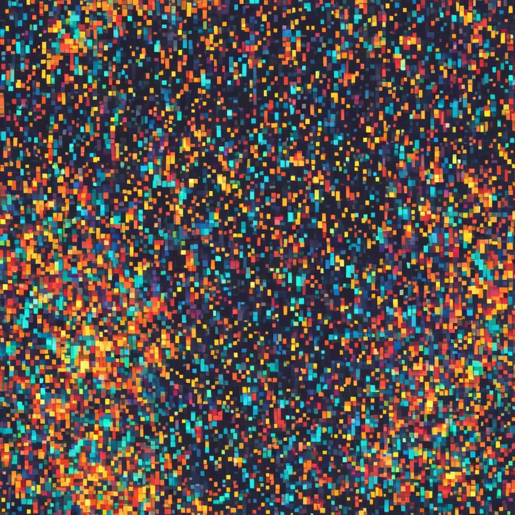 Mesmerizing Pixel Art Pattern on Dark Canvas