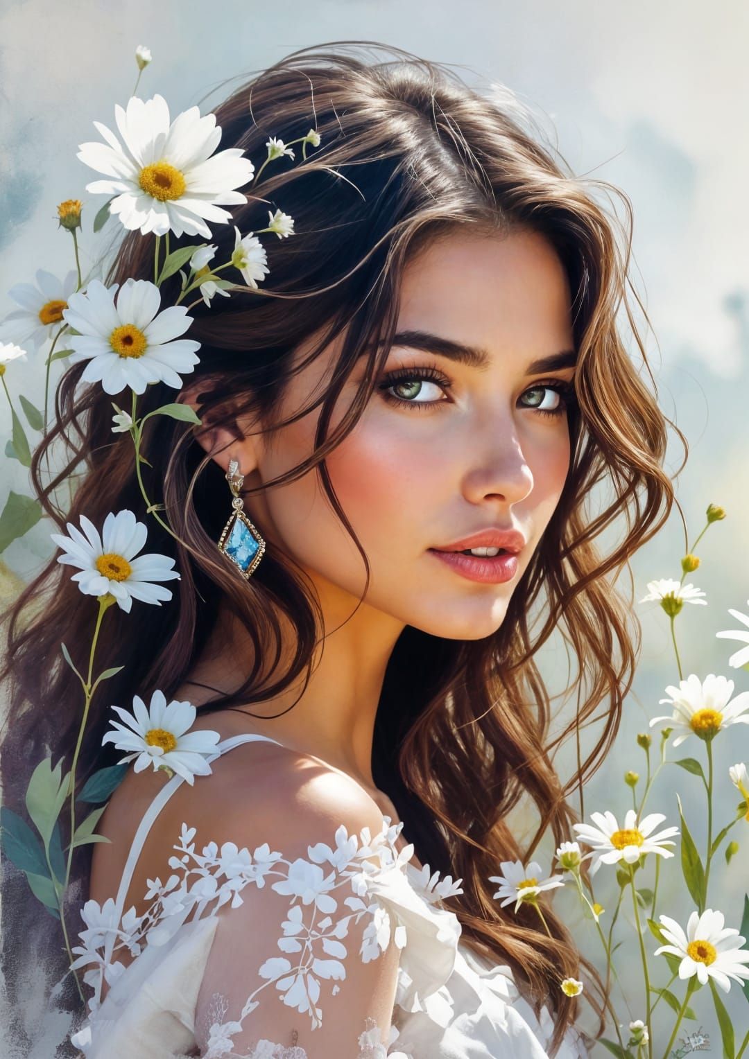 Floral Skin and Crystalline Gaze