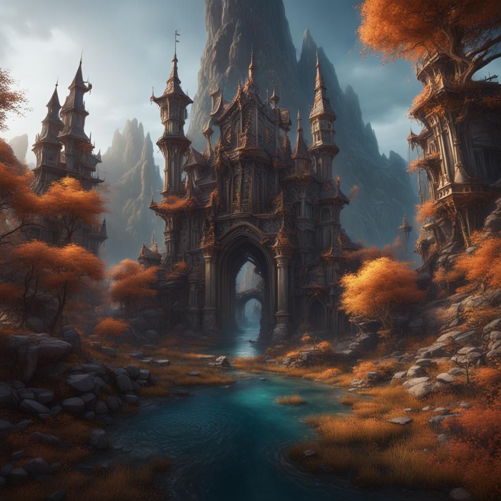 Fantastical Matte Painting with Deep Color and Detail