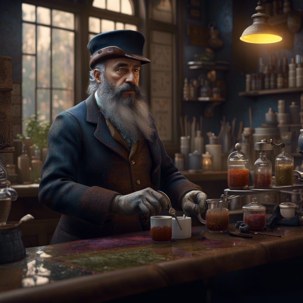 Claude Monet as a barista.