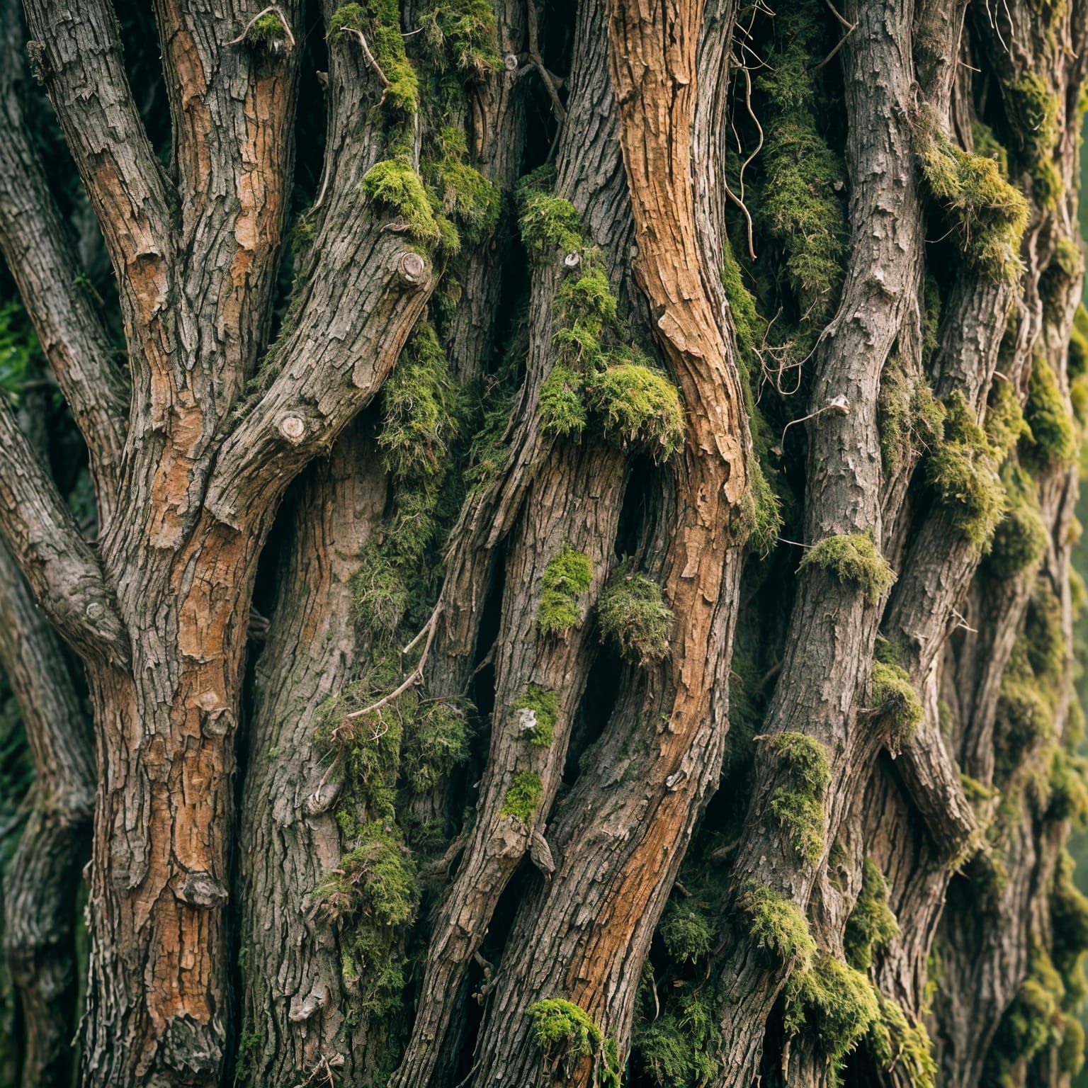 Detailed Tree Bark Textures in Cinematic Style