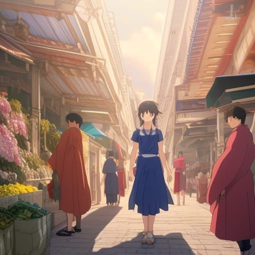 Grand entrance to a Roman market dress