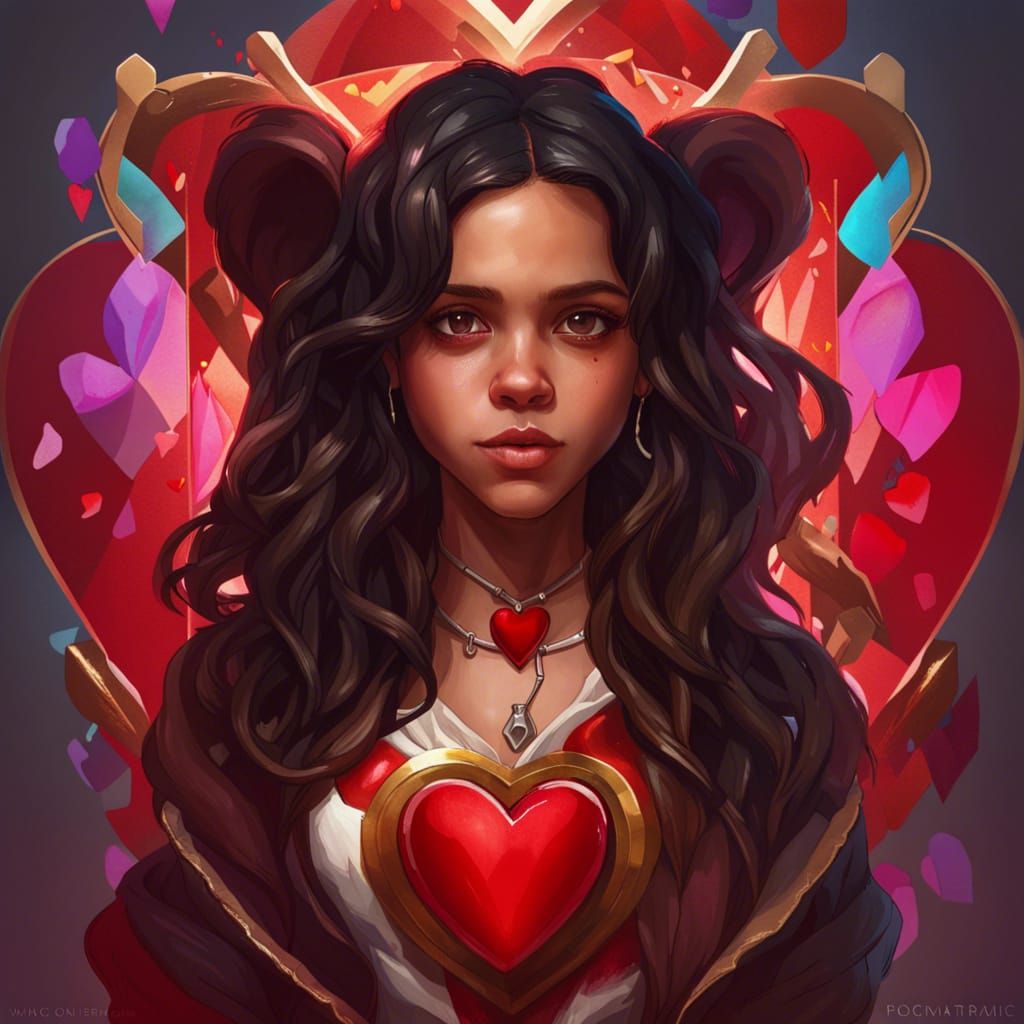 Jack of Hearts Portrait in Art Nouveau Style