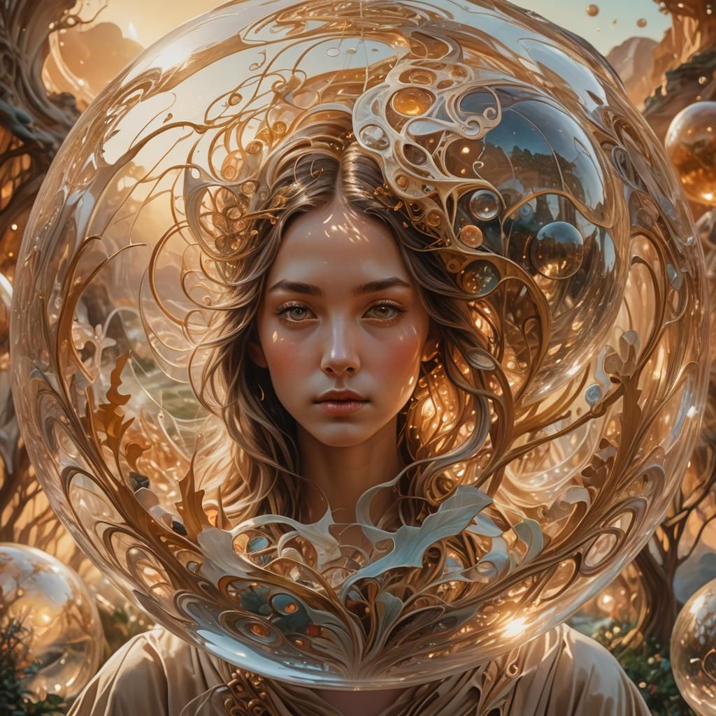 Surreal Sphere Containing Multiple Identities in Dreamlike L...