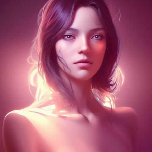 Futuristic AI Portrait in Hyperdetailed Digital Art