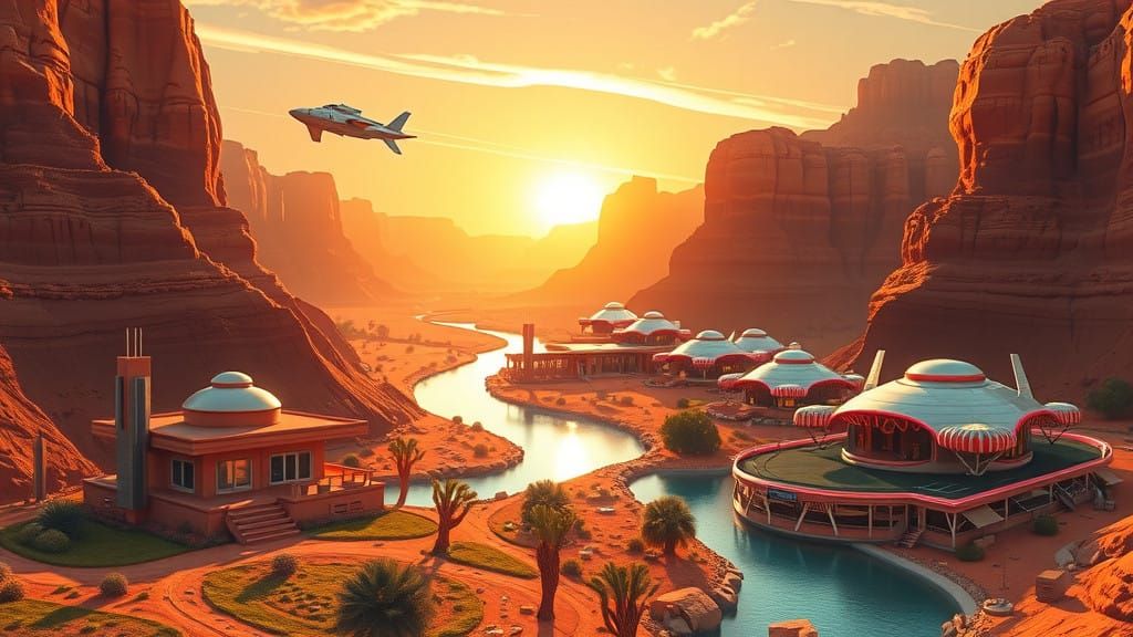 The Navajo Nation, in a futuristic community, nestled deep i...