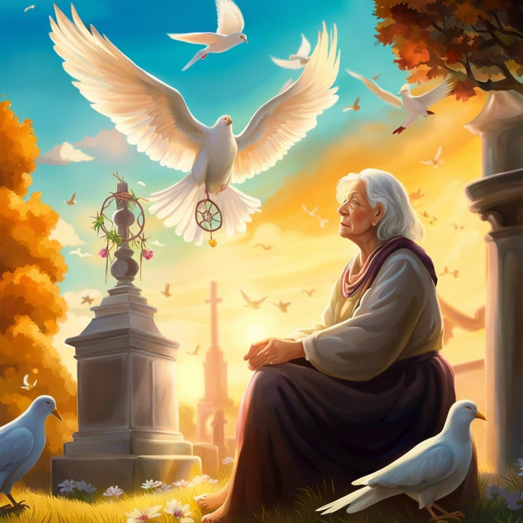 As soon as Ethel put the dreamcatcher on the headstone her late husband sent her a wonderful sign of eternal love